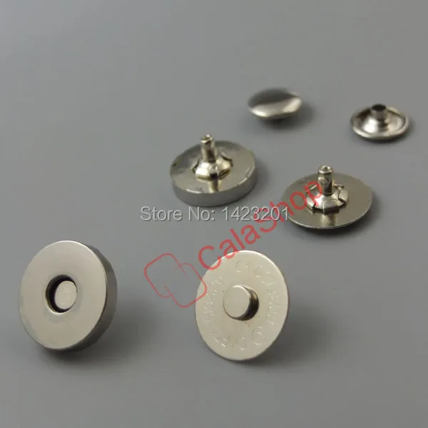 

20 sets / Lot 18mm 3/4" Round Magnetic snaps purse Double Rivet closures Clasp Stud Button Fastener F342 Free Shipping
