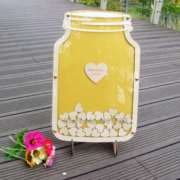 

Personalized Customs Wedding Guest Book Drop Box Guest Book Alternative Mason Jar Drop Box guest book 40x26cm