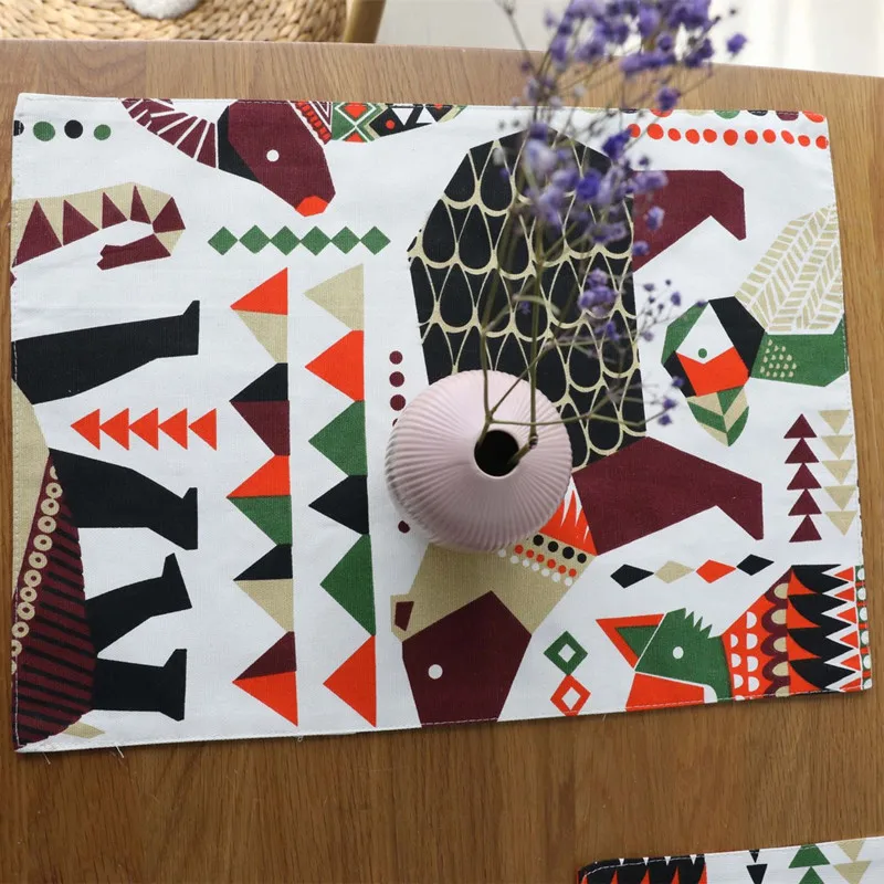 شحن مجاني الأيائل الكرتون تحديد الموقع الكوستر القماش العزل كأس قهوة سادة المطبخ رف الفردية لجدول