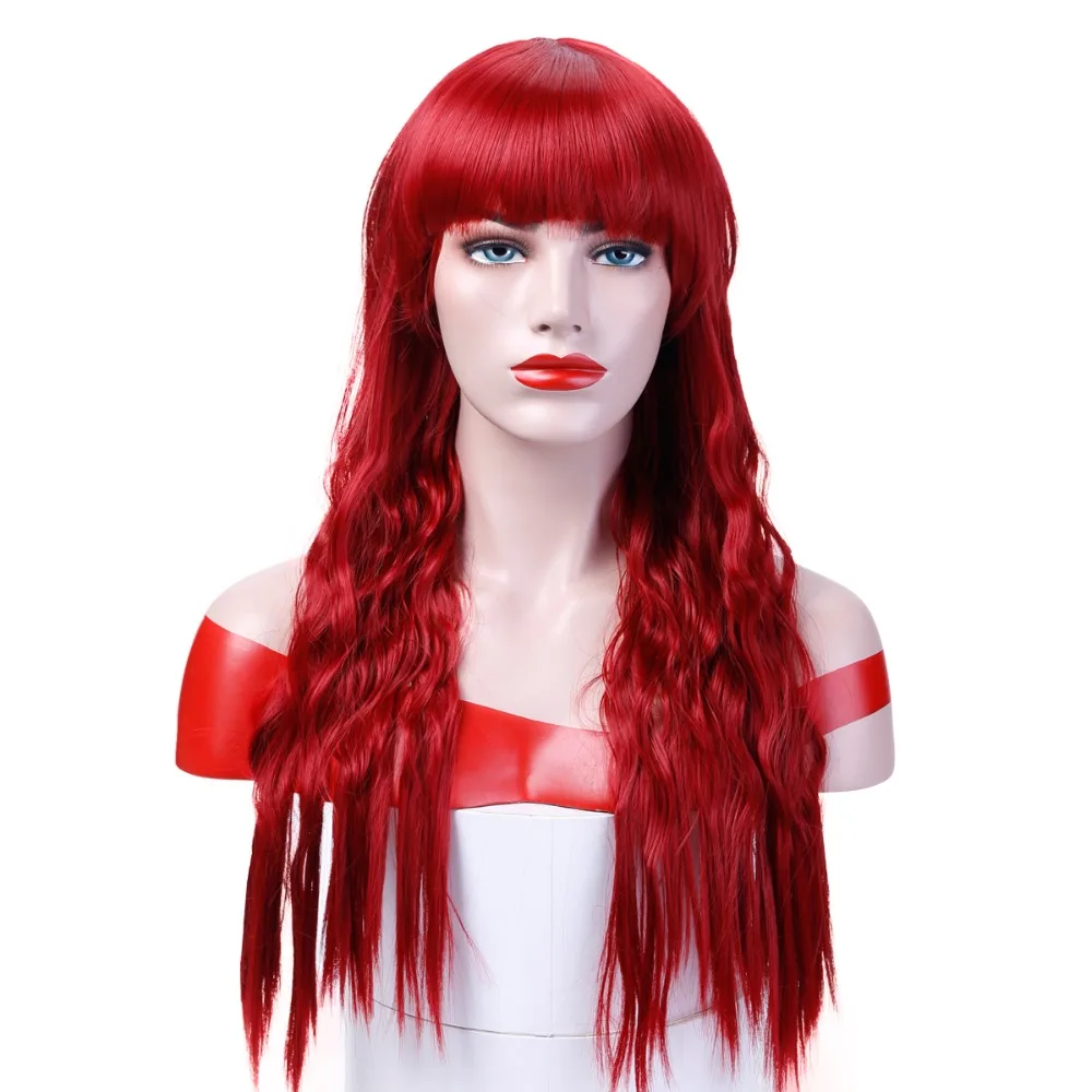 AOSIWIG синтетические красные, черные темно-коричневые и светлые волосы длинные парики для женщин