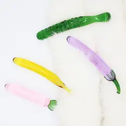 Фрукты кристалл анальный стеклянные фаллоимитаторы секс-игрушки для женщин для взрослых Эротические товары для анального секса