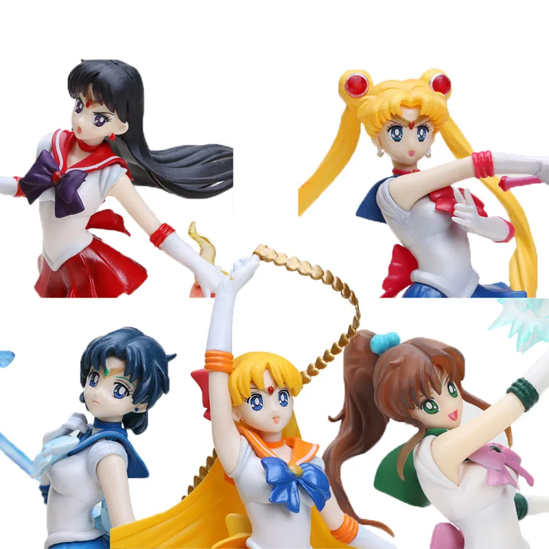 

5pcs/set 18cm Sailor Moon Figure Figuarts Zero Sailor Mars Zero Mercury Venus PVC Action Figure Anime Sailor Moon Toys