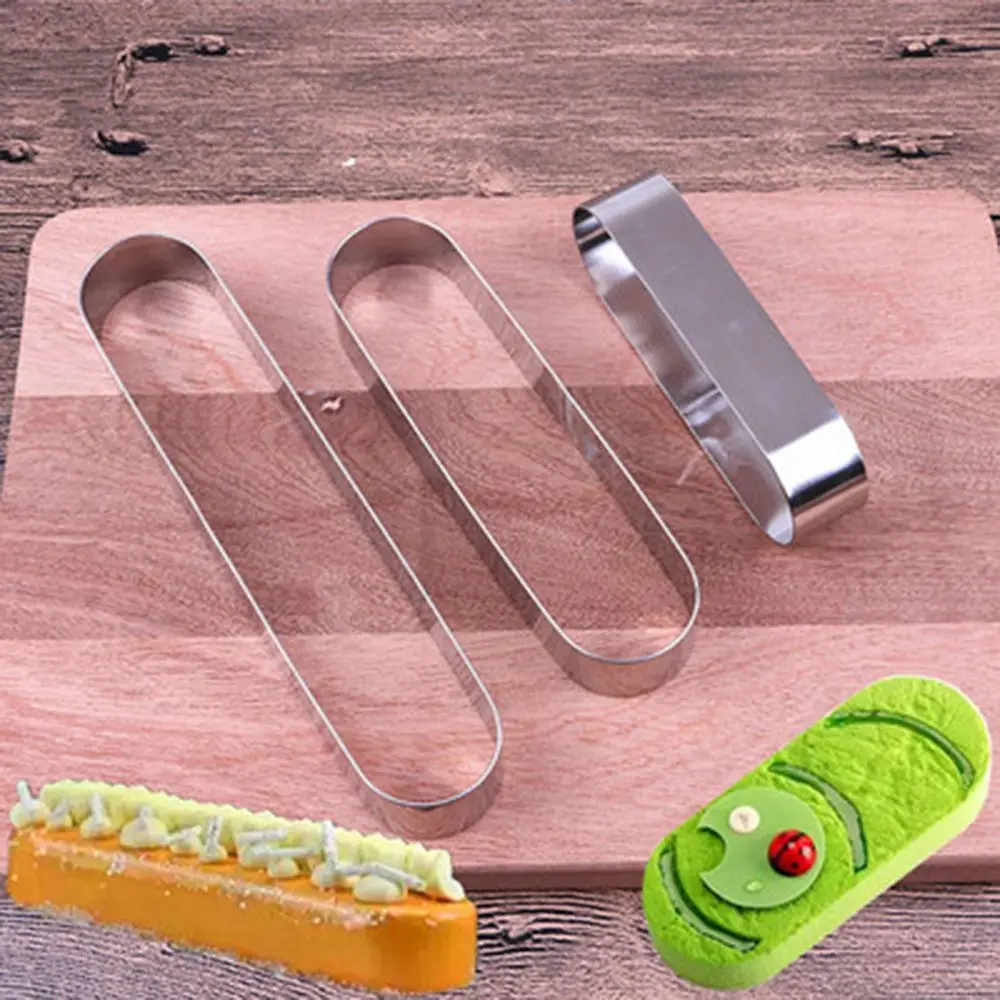 

Stainless Steel Puff Oval Long Square Mousse Circle Small Mini Pastry Biscuit Cutting Tool Fondant Cutting Fruit Sugar Craft De