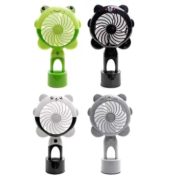 

Mini Portable Handheld Desk Fan Cooler Cooling USB Rechargeable LED Light Fans