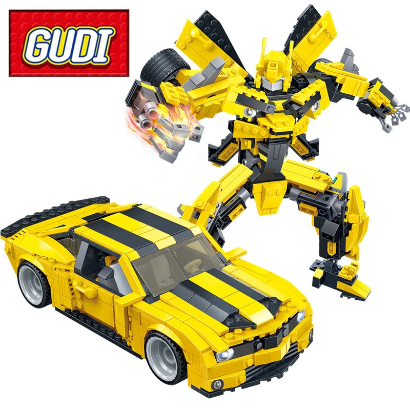 

GUDI 2-in-1 Transformation Serie Building Blocks Set Robot Car Truck Model Deformation Toy for Boy Compatible Legoings for Kids