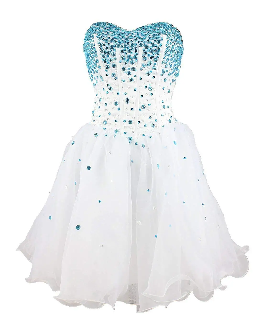 

Short Junior Gradient Homecoming Dresses for Teens Rhinestone Beaded Sweetheart Tulle Semi Formal Prom Gown Graduation Dress