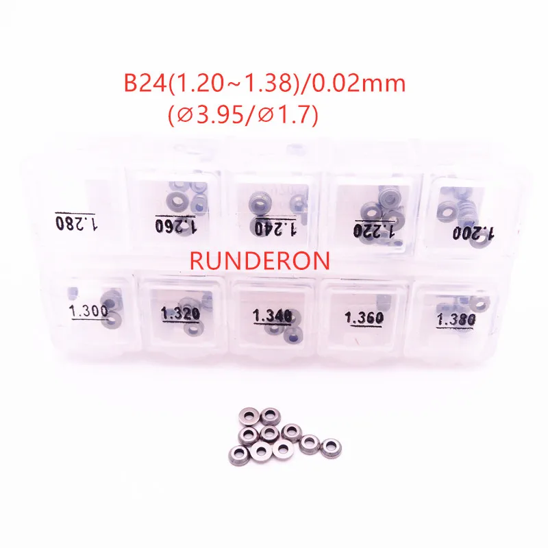 

RUNDERON B24 Washer Shim 1.20-1.38 0.02mm Accuracy Fuel System Common Rail Injector Adjustment Gasket Kit for-Denso
