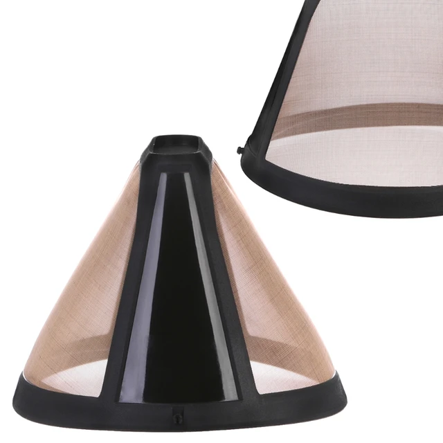 Special Offers Stainless Steel Cone Shaped Permanent Coffee Filter Handles Washable Cafe Tools  