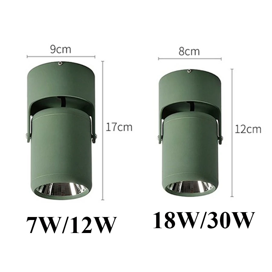 Thrisdar 7 Вт 12 Вт 18 Вт 30 Вт Nordic поверхностного монтажа удара светодиодные светильники 360 градусов вращения потолочные светильники пятно света
