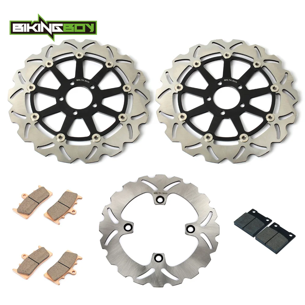 

BIKINGBOY 320MM+230MM Motorcycle Front Rear Brake Disk Rotor Pad for Kawasaki ZX12R ZX-12R ZX1200 ZX 12R 1200 NINJA 00 01 02 03