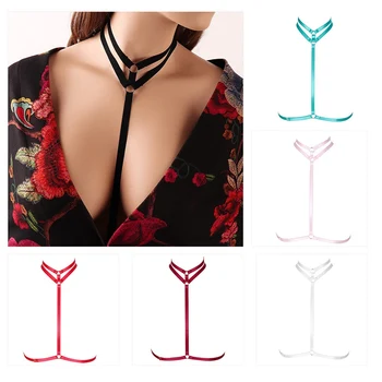 

New Style Strappy Top Cage Body Harness Pastel Goth Punk Lingerie Plus Size Crop Top Hollow Out Occasions Bedroom Club Clothing