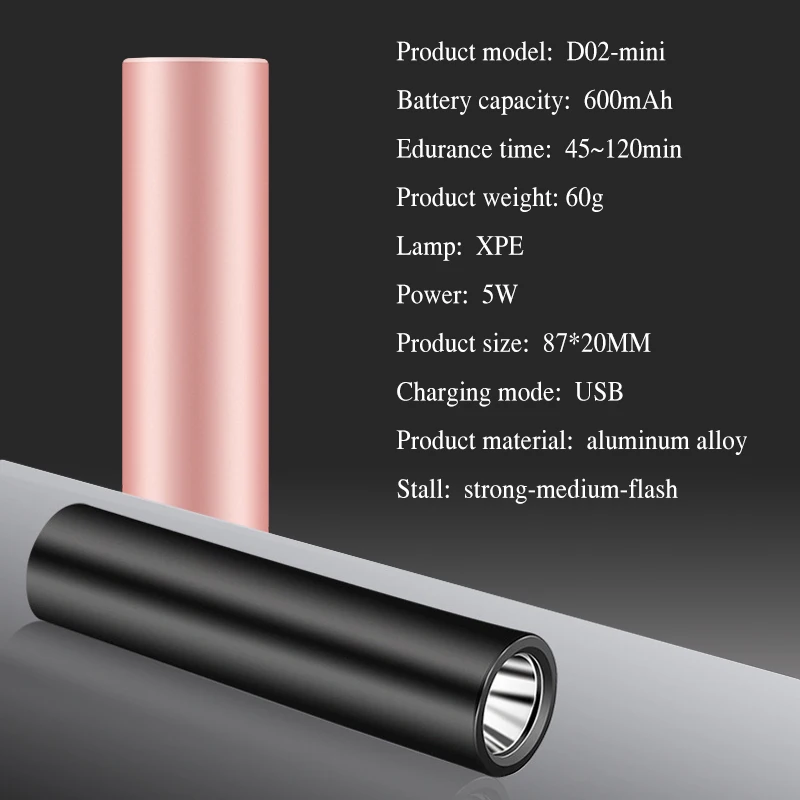 

Waterproof LED Flashlight Mini Flashlight USB Torch Lantern Zoom Q5 Fixed Focus Hunting Lamp Outdoor Hand Light