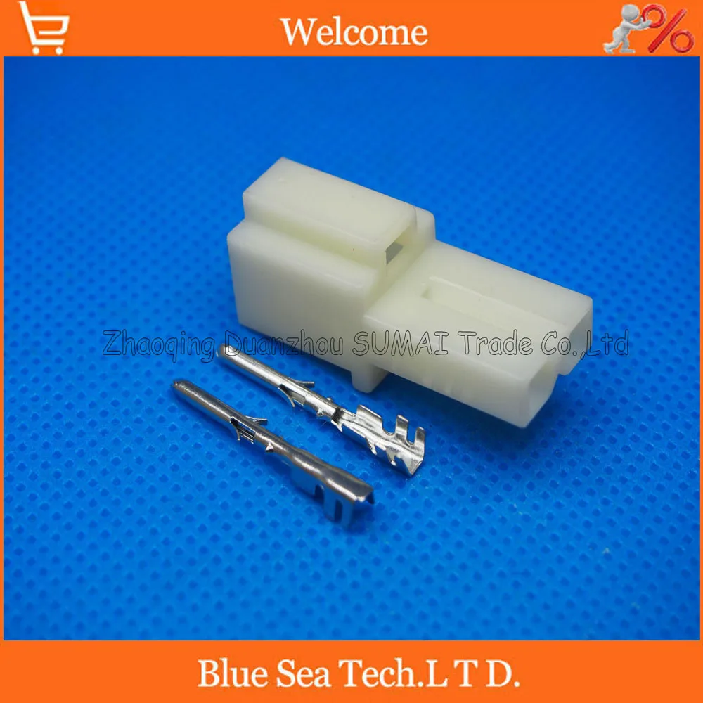 20 Sets 2 Pin 2mm Male Car Plug, Auto Electrical Connector For Car