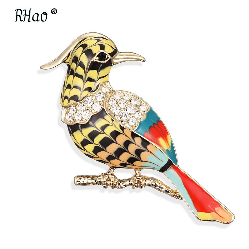 

RHao Leopard Print Cartoon Brooch Enamel pin Birds Brooches for Women wedding banquet Clothes scarf buckle animals broach gifts