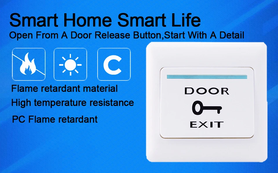 Eseye Дверь Выход выпуска кнопочный переключатель для система контроля доступа Электрический дверной замок без COM датчик переключатель