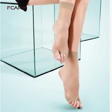 Fcare/36 шт. = 18 пар чулок; ультратонкие чулки с открытым носком; сандалии; короткие Чулочные изделия черного цвета