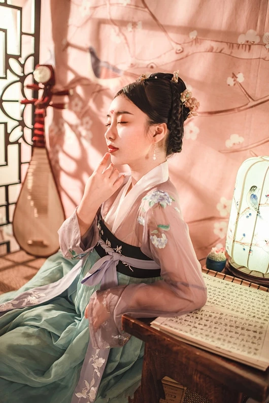 Элегантный Hanfu для женщин Костюм для китайского традиционного танца Костюм народное платье Восточный фестиваль наряд сценическая одежда DC1833