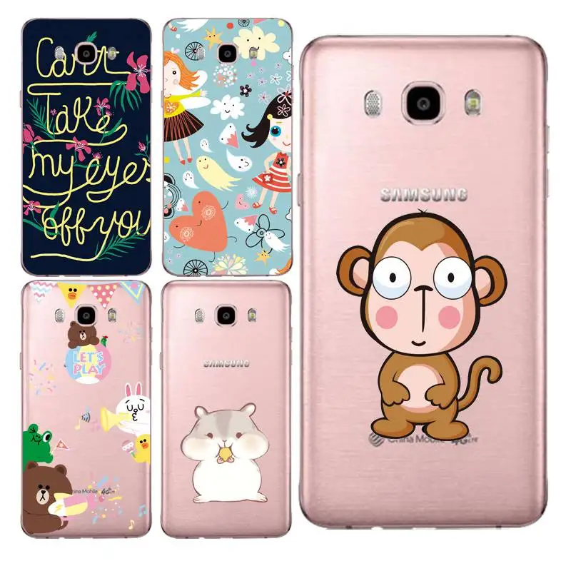 Monkey Soft Clear TPU Phone Case For Samsung J3 J5 J7 S6 S7 S8 note8 A3 A5 C7 J2prime Love Flora Shell Print Cover Free Shipping | Мобильные