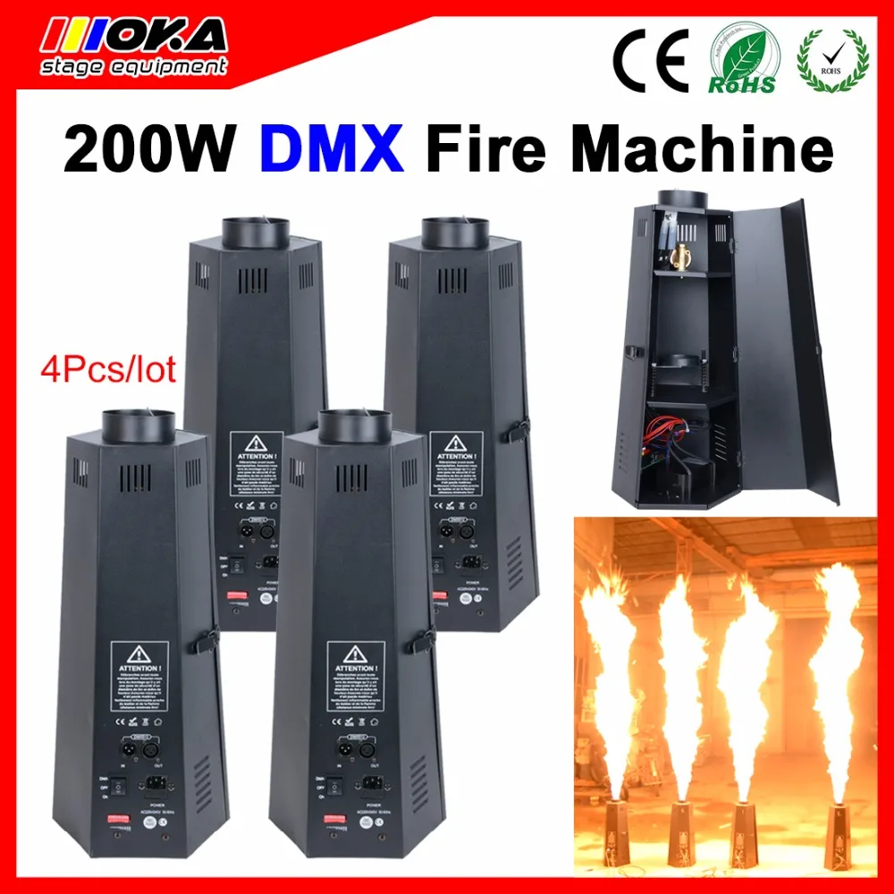 

4Pcs/Lot Stage DMX512 Fire machine Spray Flame Machine 200W Fire Machine for Stage Equipment