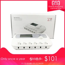 LCD 6 Channels TENS Low-Frequency adjustable Electro Acupuncture Stimulator Acupuncture treatment for Massage and relax muscles