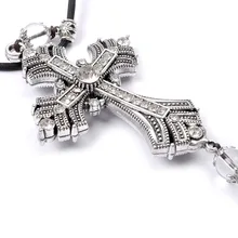 AutoEC 1X Металл и хрусталь Алмазный крест Иисуса христианский автомобиль зеркало заднего вида Подвеска для автомобиля