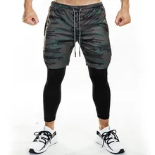 Joggers спортивные штаны Новые мужские 2 в 1 обтягивающие брюки шорты/Леггинсы двухслойные спортивные мужские тренажерные залы фитнес быстросохнущие спортивные брюки