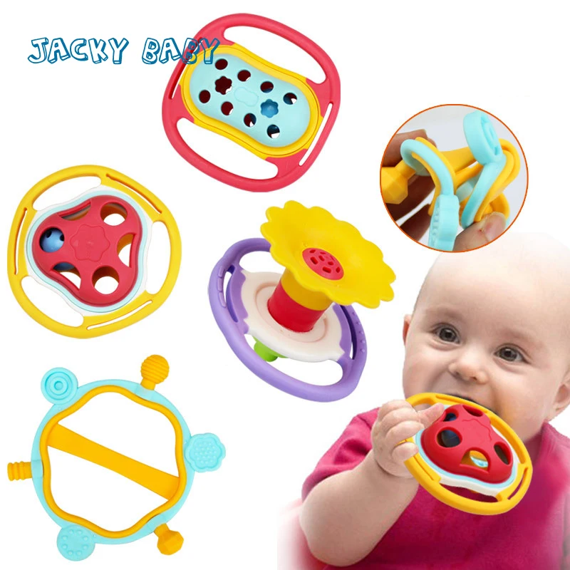 Baby Toys 0 12 Months Silicone Soft Safety Baby Teether Rattles Bebek