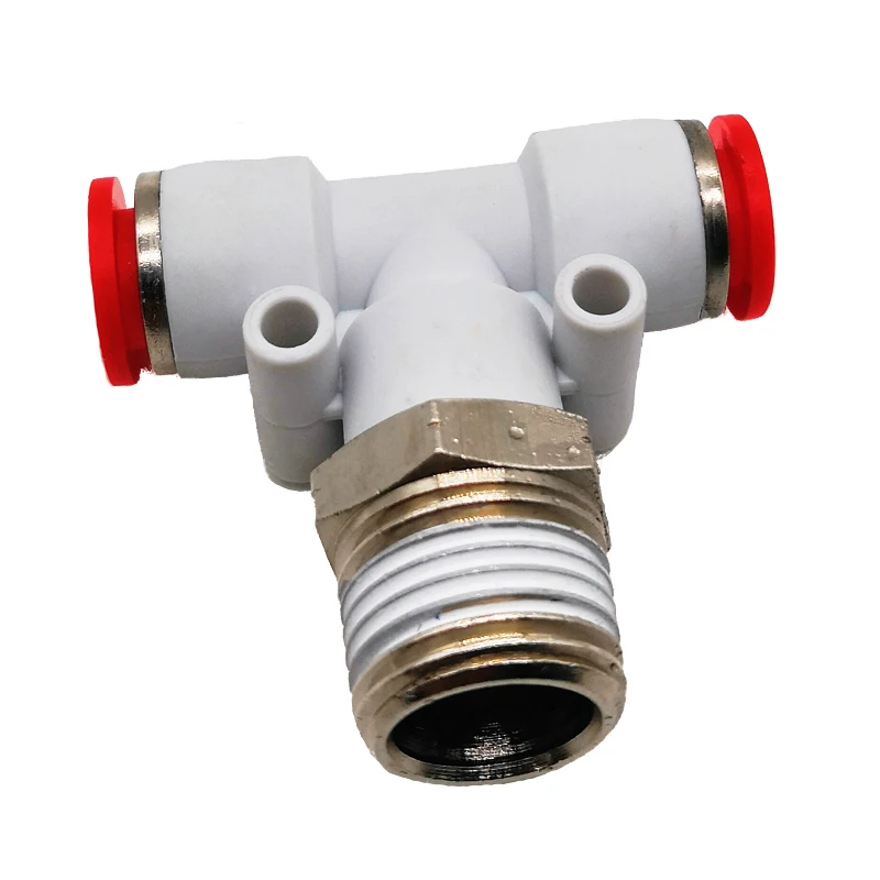 

NPT T Shape Push In Fittings 1/8"-1/2'' Plastic Fittings Pneumatic Fittings Quick Couplings Plastic Connectors
