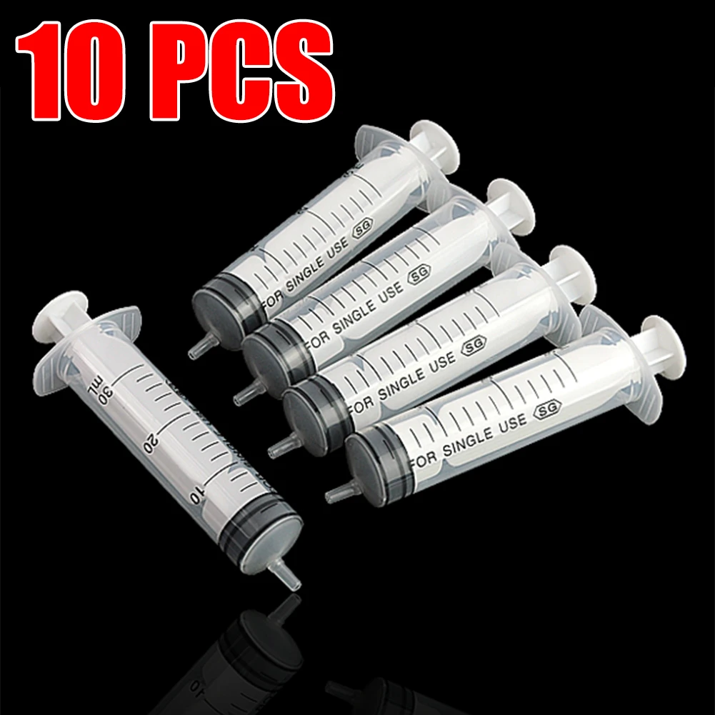 

10x Measuring Syringe Plastic Syring 30ml Syringe Large Hydroponics Nutrient Measuring For Nutrient Hydroponic Small Pet Feeder