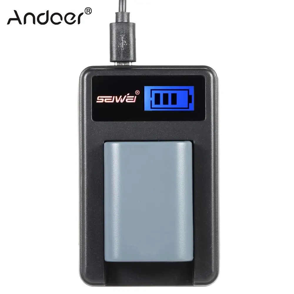 

2Pcs 7.4V 1200mAh Rechargeable Li-ion Battery with LCD USB Charger Kit for Canon EOS 350D 400D PowerShot G7 G9 S30 S40 S45 etc