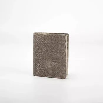 

ALAVCHNV original handmade crazy horse leather men's short retro head layer cowhide vertical two-fold wallet 0008