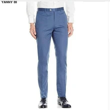 Изготовленные на заказ мужские костюмные брюки Блейзер платье Серый Мужской плоский передний тонкий костюм хлопок конопли отдельные брюки костюм брюки