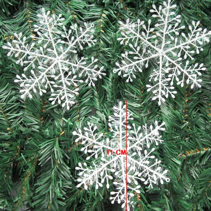 

2016 Christmas Decorations 30PCS White Snow flake Snow String Christmas Decor Festival Party Ornaments Xmas Supplies