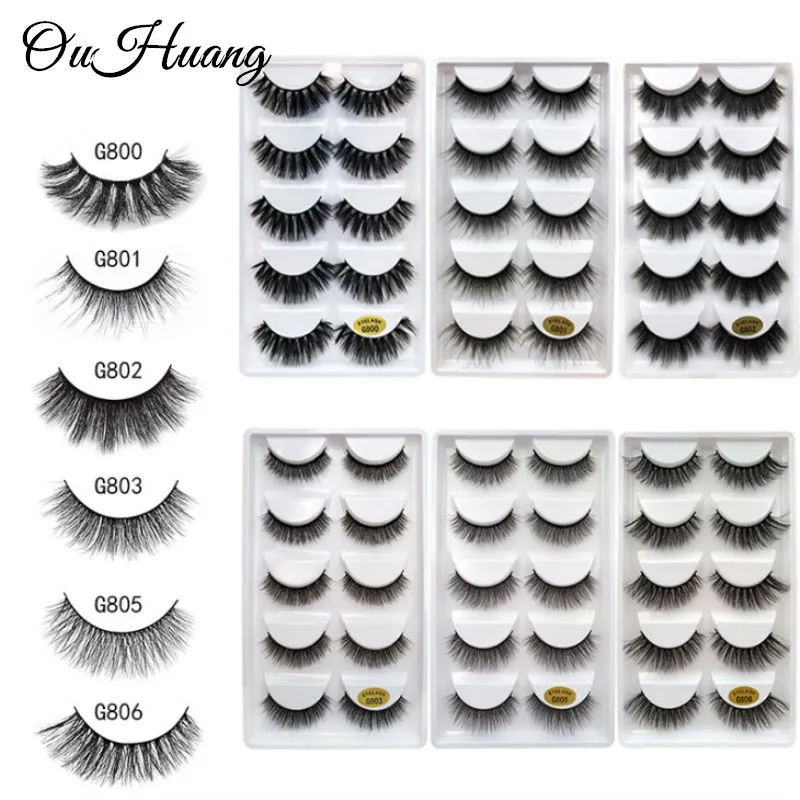 

5 Pairs 10 Styles Natural False Eyelashes Fake Lashes Long Make p 3D Mink Lashes Eyelash Extension Eyelashes Beauty Maquiagem