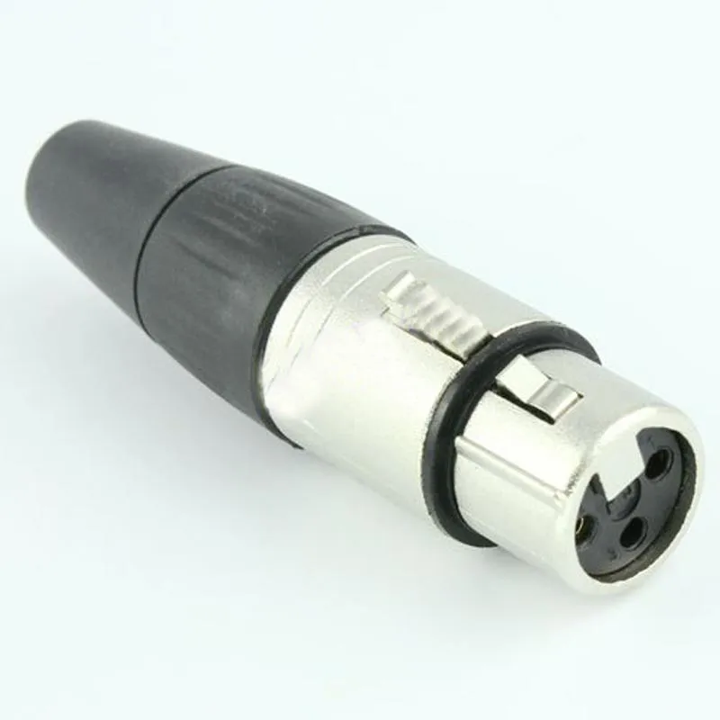 

2pcs XLR Connector Plug 3pin Microphone Plug Male and Female Microphone Jack YS136N-G/YS137N-BG