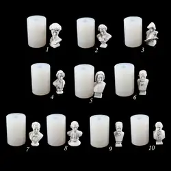 Художники фигура Давид Бетховен голова штукатурка силиконовая формовочная Смола литья формы DIY