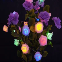 20 LED RGB розы фея Свадебная вечеринка Рождество Новое поступление на год День Святого Валентина Декор Строка свет украшения сада