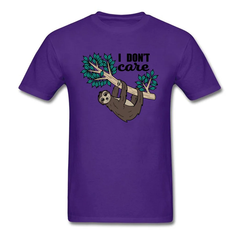  Mens T Shirts Sloth Geek Tops T Shirt Pure Cotton Crew Neck Short Sleeve Design Tops T Shirt Lovers Day Drop Shipping Sloth purple