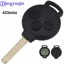 jingyuqin Remote Key Case Cover Keyless Entry Fob 3 Buttons For MERCEDES BENZ Smart Fortwo 434MHZ Remote Car Key