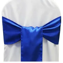 25 шт. новая Королевская Синяя атласная лента с бантом для стула 15 см X 275 см Свадьба/горячая/