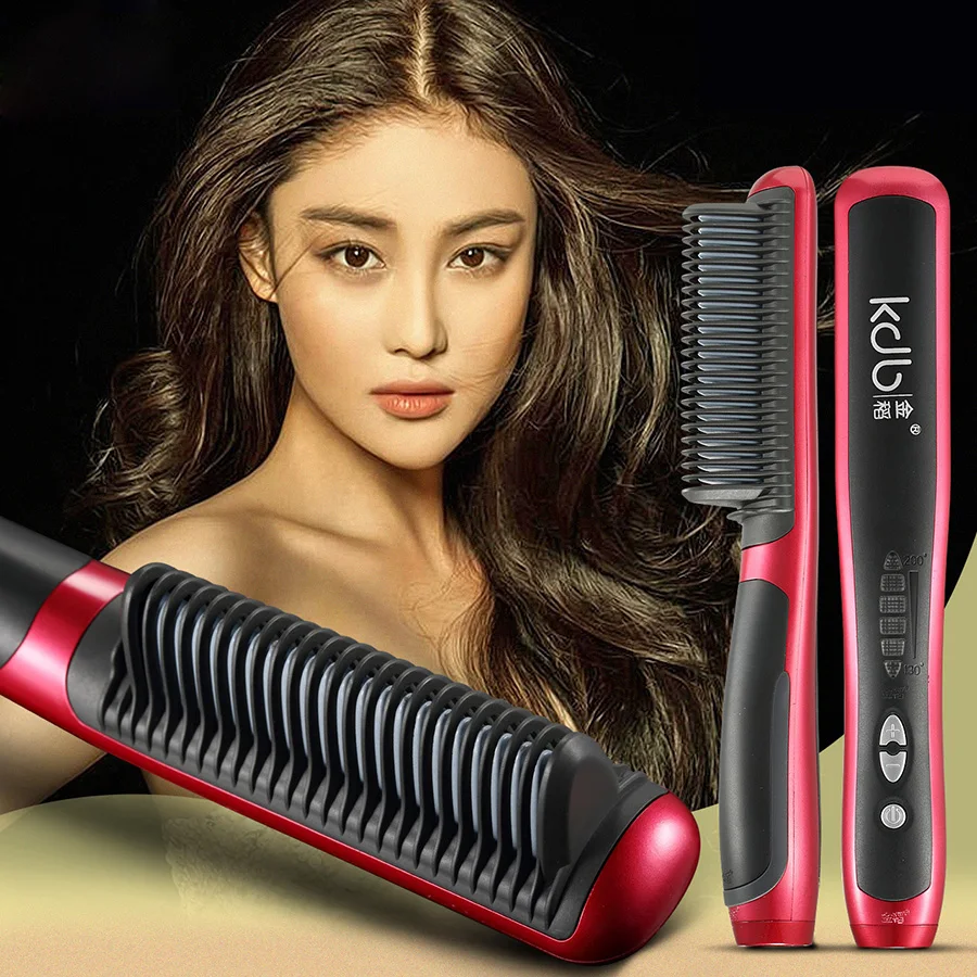 

Rapid Professional Straightening hair comb both roll and straight no damage Ceramic hair tool