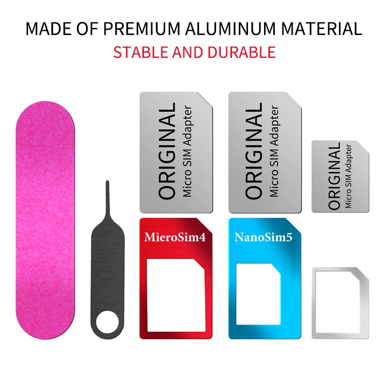 iHaitun 5in1 SIM Card Adapter For iPhone 4 5 Mobile Phone Accessories Pin SIM Card NANO Micro Transform Suits For iPhone XS MAX