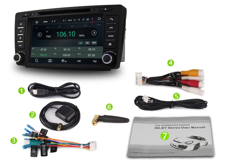 autoradio skoda octavia 8 inch android 8.0 touch screen head unit 7