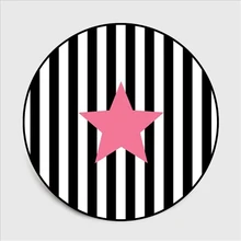 AOVOLL ковры для гостиной розовые пятиконечные звезды круглые ковры для спальни коврики для гостиной Аксессуары для стола