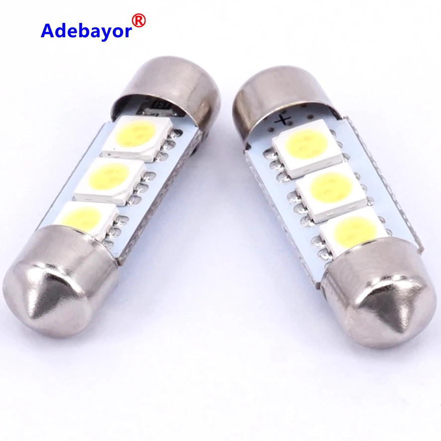 10 шт. 36 мм 5050 3 SMD Авто 12 в интерьер LED номерной знак Купол крыши свет гирлянда купол