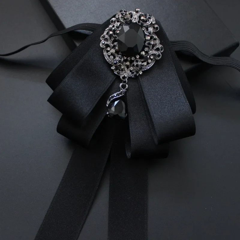 

CostumeBuy Mens Wedding Party Pre Tied Black Rhinestone Crystal Dangle Bow Tie Neck Tie L920