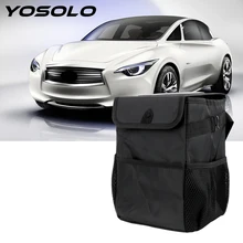 YOSOLO Автомобильная Задняя сумка для хранения, органайзер, большая емкость, автомобильная мусорная корзина, креативная Водонепроницаемая многофункциональная складная коробка для хранения