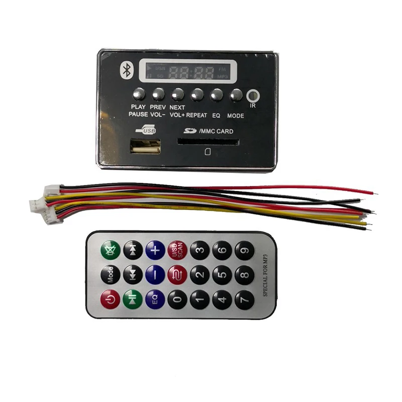 CLAITE Автомобильный MP3 декодер модуль USB Встроенный DAC плата модуль с пультом дистанционного управления USB fm-радио для автомобиля MP3/WMA