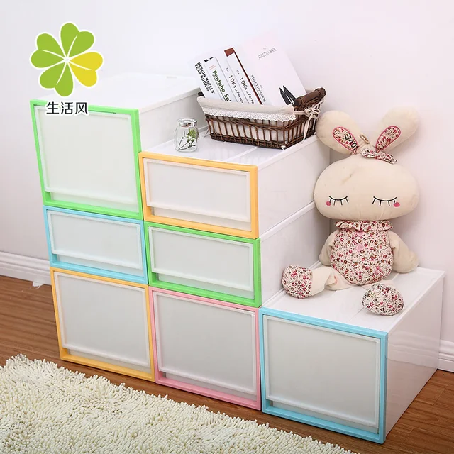 Drawer Storage Cabinet Clothes Baby Dual Order Box Drawer Storage Cabinet Clothes Baby Dual Order Box Plastic Thickening