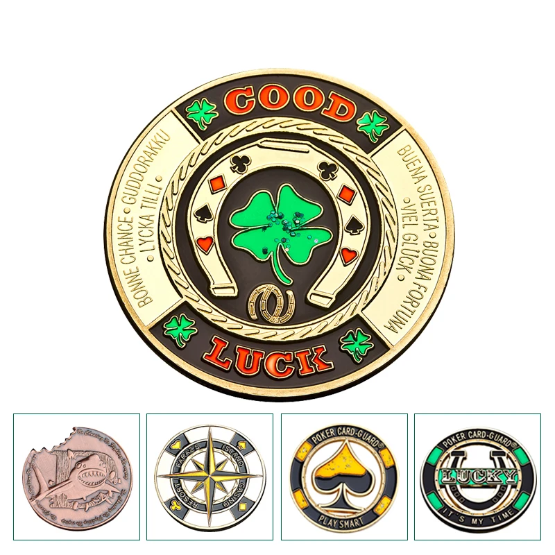 Hand Painted Poker Card Guard Protector Royal Flush Retro Poker Card Guard Cover Chipin Poker